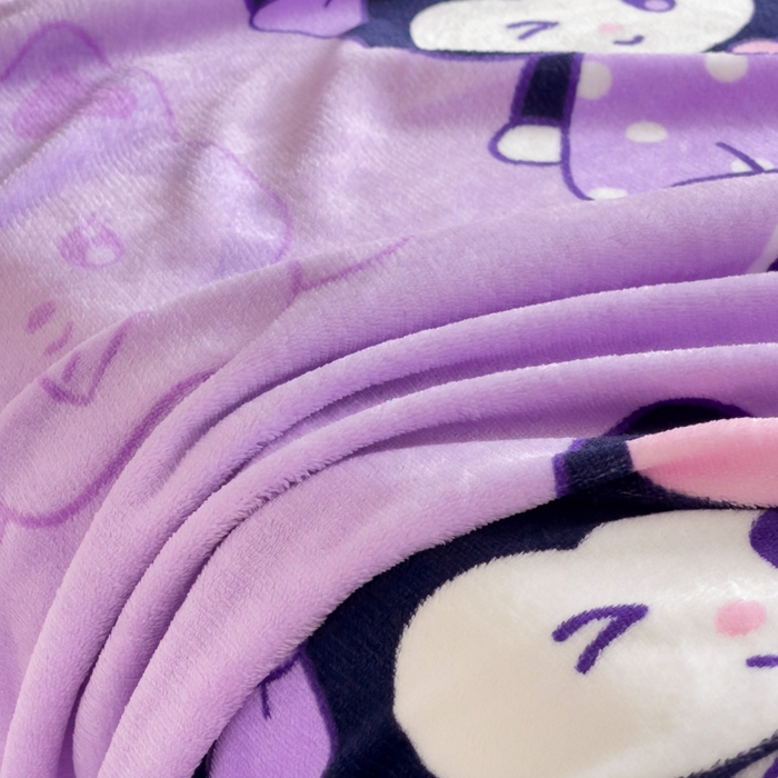 91家纺网 家纺一手货源 找家纺 艾橙家纺 2024新款A类加厚牛奶绒印花床单 猫小姐