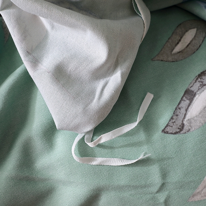 91家纺网 家纺一手货源 找家纺 晶缦家纺 2024新款叶语系纯棉全棉生态磨毛多规格单被套 云瑶蓝