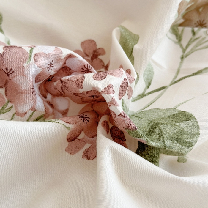 91家纺网 家纺一手货源 找家纺 7V 2024新款A类全棉四件套 南枝-粉