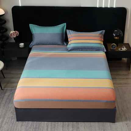 晶缦家纺 2024新款叶语系纯棉全棉生态磨毛多规格单床笠 风尚