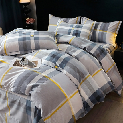 91家纺网 家纺一手货源 找家纺 （总）2025新款叶语系·纯棉全棉生态磨毛多规格四件套活性加厚保暖印花床单款床笠款斜纹三件套