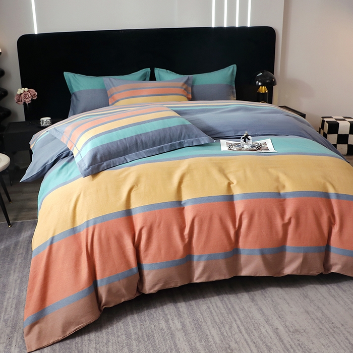 91家纺网 家纺一手货源 找家纺 晶缦家纺 2024新款叶语系纯棉全棉生态磨毛多规格四件套 风尚