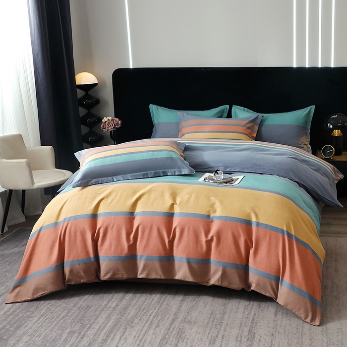 91家纺网 家纺一手货源 找家纺 晶缦家纺 2024新款叶语系纯棉全棉生态磨毛多规格四件套 风尚