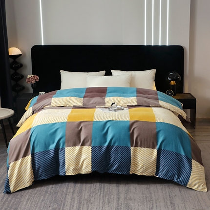 91家纺网 家纺一手货源 找家纺 （总）2025新款叶语系·纯棉全棉生态磨毛多规格单品被套单件保暖加厚印花纯棉磨毛被套单品被套单被套被罩斜纹