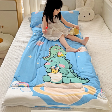 91家纺网 家纺一手货源 找家纺 （总）沁童 2024新款儿童针织棉加豆豆绒睡袋