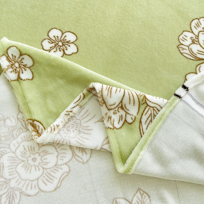 91家纺网 家纺一手货源 找家纺 艾橙家纺 2024新款A类加厚牛奶绒印花床单 玫瑰庄园