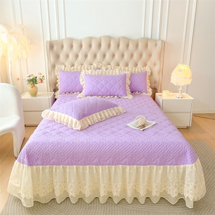 91家纺网 家纺一手货源 找家纺 （总）虹星家纺 2024新款A类水洗棉夹棉床盖三件套