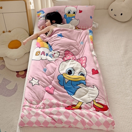 91家纺网 家纺一手货源 找家纺 （总）沁童 2024新款儿童针织棉加豆豆绒睡袋