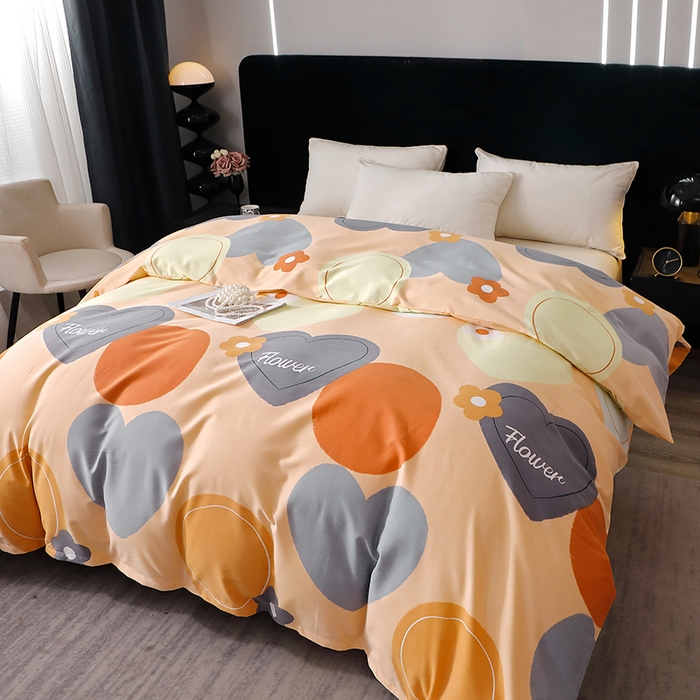 91家纺网 家纺一手货源 找家纺 晶缦家纺 2024新款叶语系纯棉全棉生态磨毛多规格单被套 贝尔