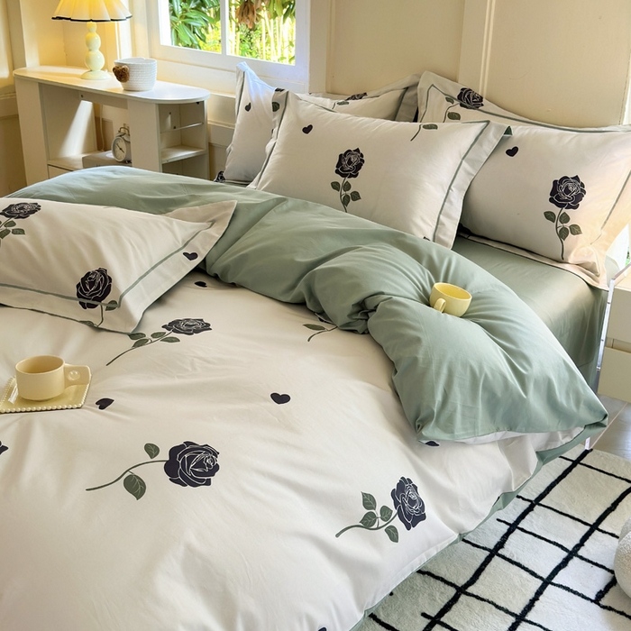 91家纺网 家纺一手货源 找家纺 7V 2024新款A类全棉四件套 芬妮