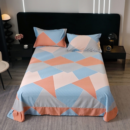 91家纺网 家纺一手货源 找家纺 （总）2025新款叶语系·纯棉全棉生态磨毛单品床单单件 加厚保暖印花纯棉磨毛床单单床单单品床单斜纹