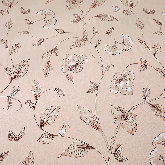 91家纺网 家纺一手货源 找家纺 晶缦家纺 2024新款叶语系纯棉全棉生态磨毛多规格单床笠 美兮咖