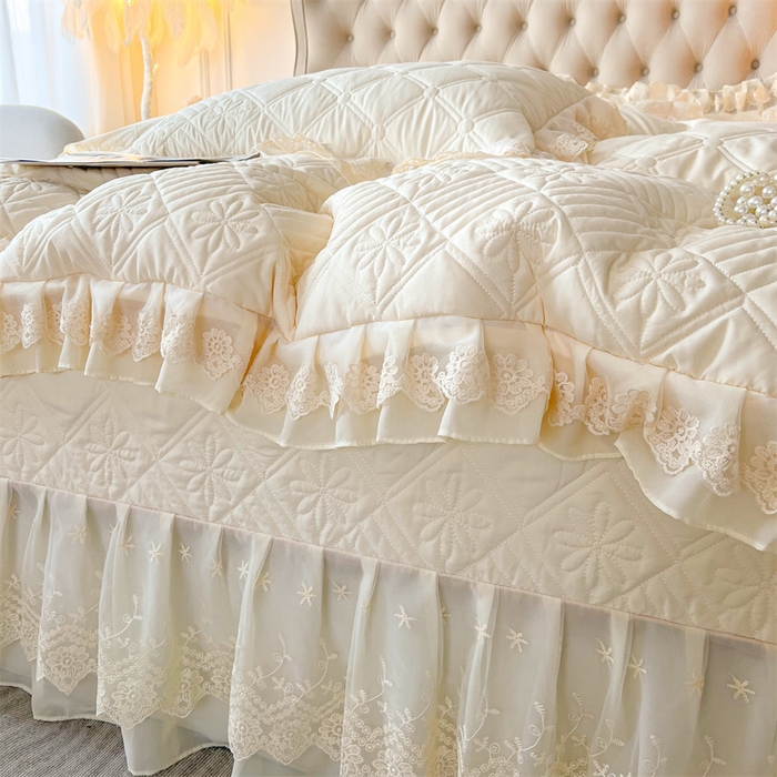 91家纺网 家纺一手货源 找家纺 （总）虹星家纺 2024新款A类水洗棉夹棉床盖四件套