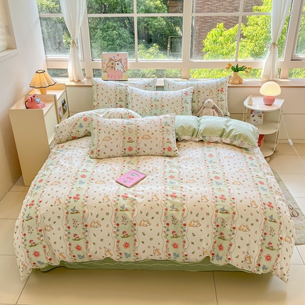 91家纺网 家纺一手货源 找家纺  本制 024秋冬新款12868全棉印花四件套 茉时