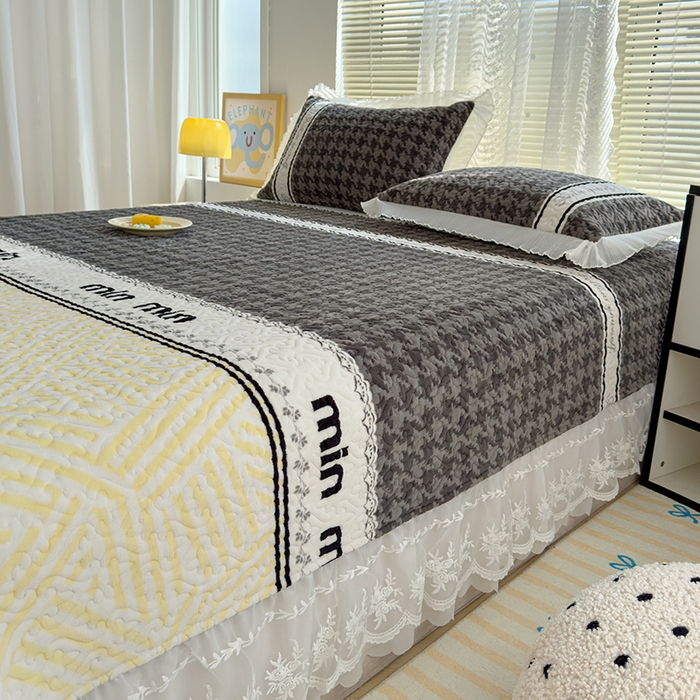 91家纺网 家纺一手货源 找家纺 冬然家纺 2024新款牛奶绒印花床盖 卢卡西