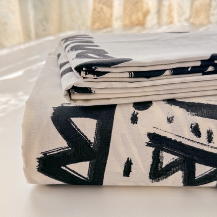 91家纺网 家纺一手货源 找家纺 吉象家纺 2024新款高支密全棉印花单床单 漫画家