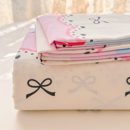 91家纺网 家纺一手货源 找家纺 吉象家纺 2024新款高支密全棉印花单床单 甜心旺旺