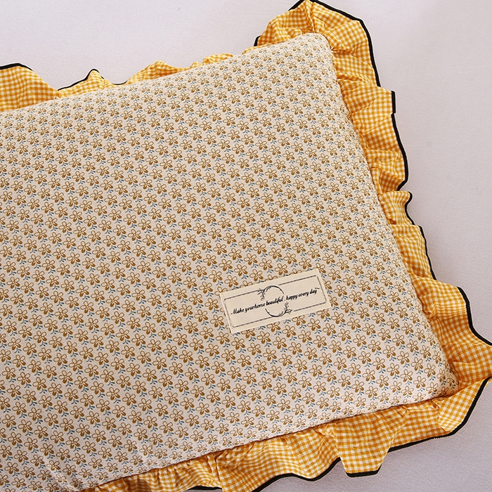 91家纺网 家纺一手货源 找家纺 （总）蔻眠 2024新款韩式小碎花全棉荞麦护颈枕芯枕头