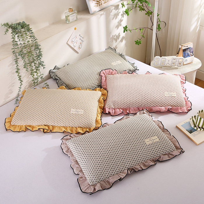 91家纺网 家纺一手货源 找家纺 （总）蔻眠 2024新款韩式小碎花全棉荞麦护颈枕芯枕头