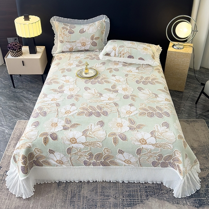 91家纺网 家纺一手货源 找家纺 （总）冬然家纺 2024新款雕花绒印花床盖