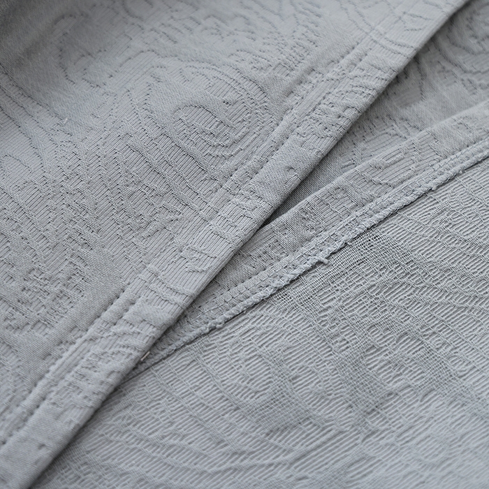 91家纺网 家纺一手货源 找家纺 朴尔家纺-毛巾被 2024新款纯棉纱布枕巾一对装家用全棉吸汗枕头毛巾加大防滑防头油情侣学生 52*78cm一对 浮雕凤尾花-蓝灰