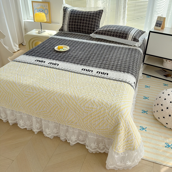 91家纺网 家纺一手货源 找家纺 冬然家纺 2024新款牛奶绒印花床盖 卢卡西