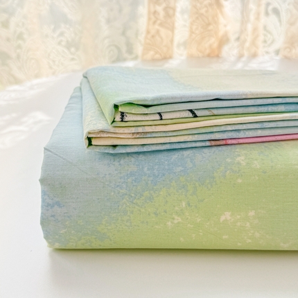 吉象家纺 2024新款高支密全棉印花单床单 蜡笔画