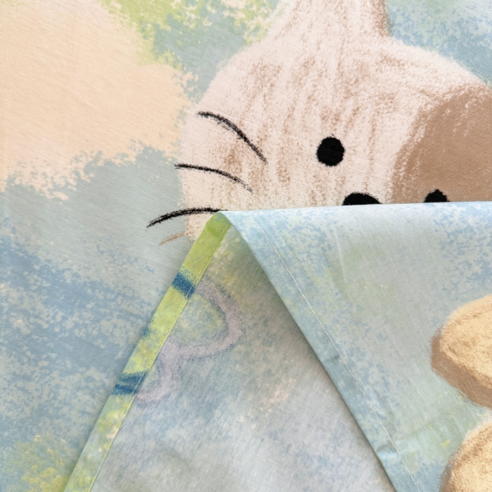 91家纺网 家纺一手货源 找家纺 吉象家纺 2024新款高支密全棉印花单床单 蜡笔画