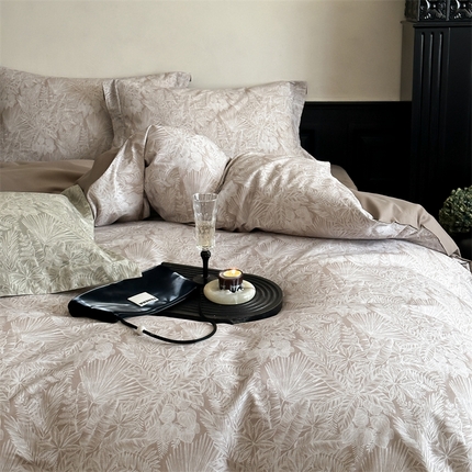 91家纺网 家纺一手货源 找家纺 （总）鹿班家居 2024新款100S全棉磨毛数码印花系列四件套-云月暮色