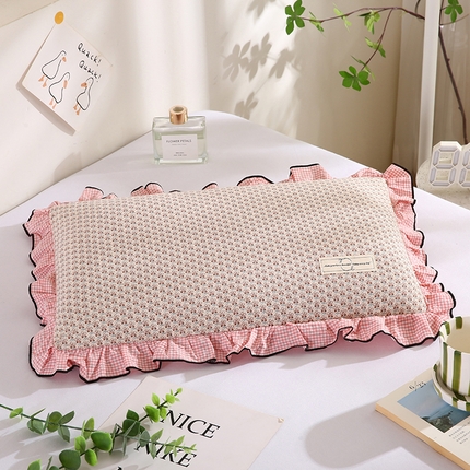 91家纺网 家纺一手货源 找家纺 （总）蔻眠 2024新款韩式小碎花全棉荞麦护颈枕芯枕头