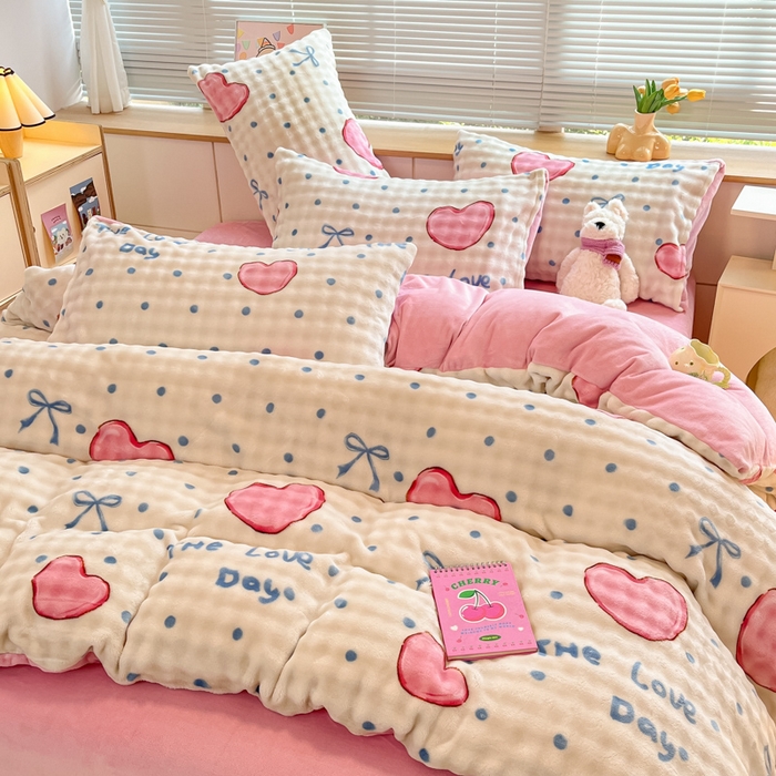 91家纺网 家纺一手货源 找家纺 （总）梵克保罗 2024新款泡泡绒加厚立体牛奶绒单被套多功能被套毯