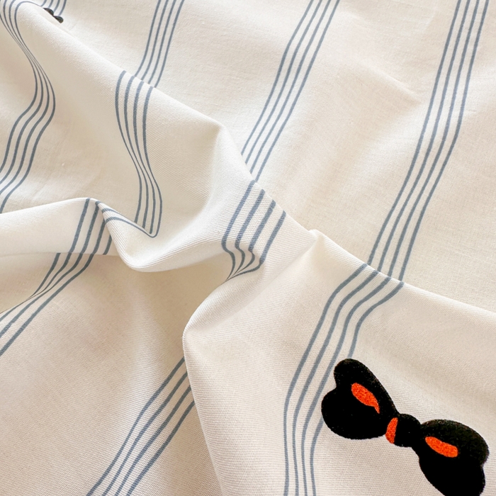 91家纺网 家纺一手货源 找家纺 吉象家纺 2024新款高支密全棉印花单床单 线条猫咪