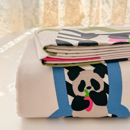 吉象家纺 2024新款高支密全棉印花单床单 淘气团子