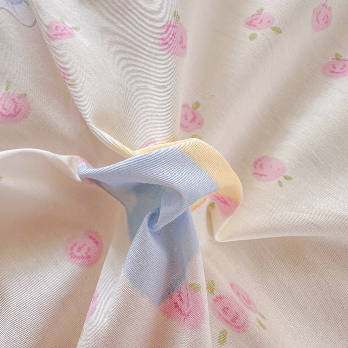 91家纺网 家纺一手货源 找家纺 吉象家纺 2024新款高支密全棉印花单床单 喵喵聚会