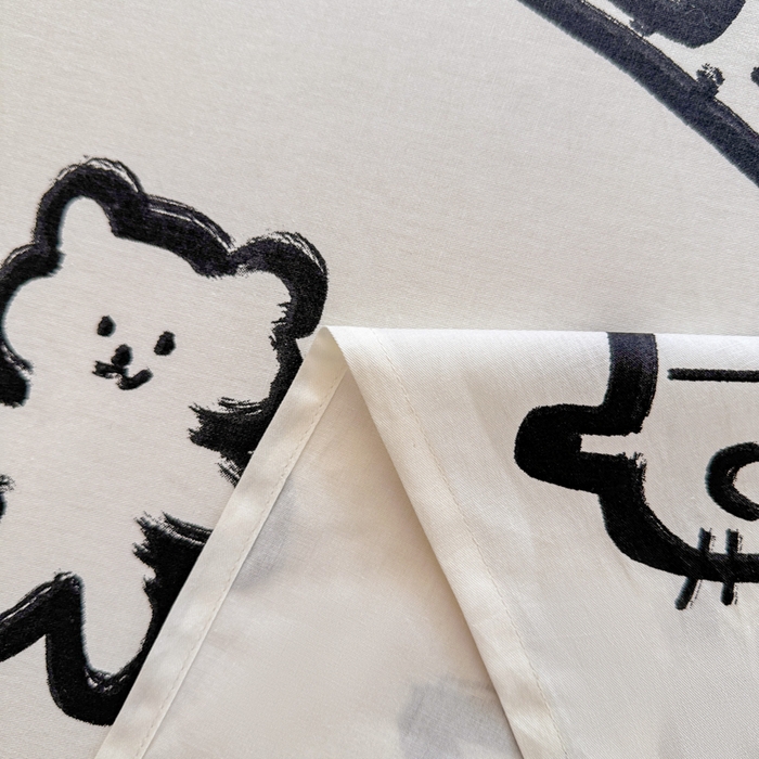 91家纺网 家纺一手货源 找家纺 吉象家纺 2024新款高支密全棉印花单床单 漫画家