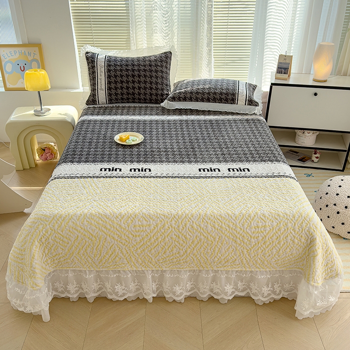 91家纺网 家纺一手货源 找家纺 冬然家纺 2024新款牛奶绒印花床盖 卢卡西