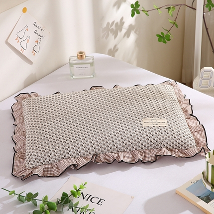 91家纺网 家纺一手货源 找家纺 （总）蔻眠 2024新款韩式小碎花全棉荞麦护颈枕芯枕头