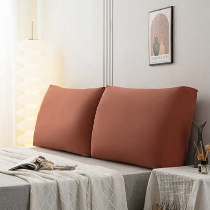 91家纺网 家纺一手货源 找家纺 美达人 2024新款灯芯绒面包款床头靠垫 焦糖色