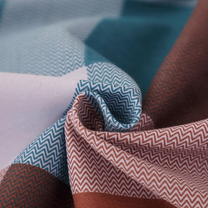 91家纺网 家纺一手货源 找家纺 贝兰仙奴 2024新款利兹系列磨毛多规格单被套 苏格风情桔