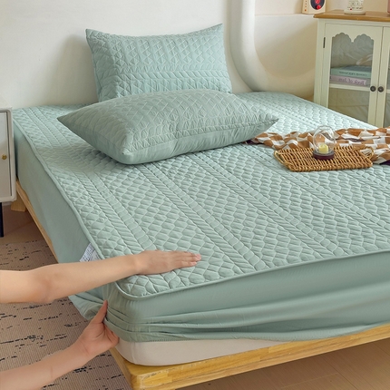 91家纺网 家纺一手货源 找家纺 （总）雪夫人 2024新款全棉斜纹13372纯棉夹棉加厚床笠