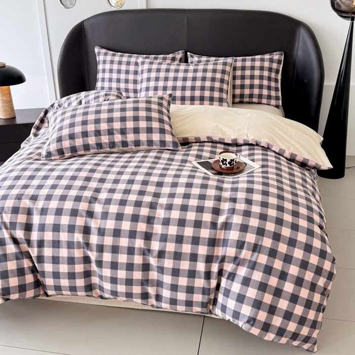 91家纺网 家纺一手货源 找家纺 千朵 2024新款轻奢全棉磨毛四件套 维格