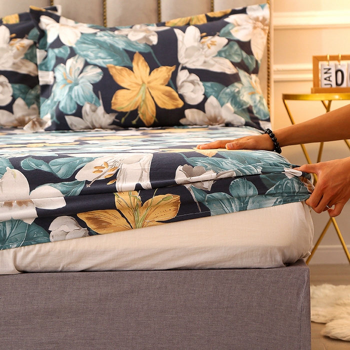 91家纺网 家纺一手货源 找家纺 贝兰仙奴 2024新款利兹系列磨毛多规格单床笠 暗香