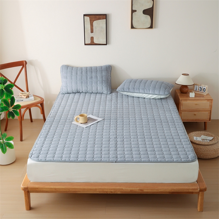 91家纺网 家纺一手货源 找家纺 凌云家纺 2025新款A类牛奶绒床垫软垫学生宿舍单人床褥可机洗 炫耀灰