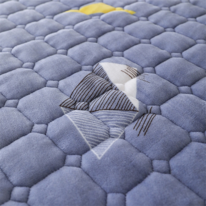 91家纺网 家纺一手货源 找家纺 凌云家纺 2025新款A类牛奶绒床垫软垫学生宿舍单人床褥可机洗 三角灰