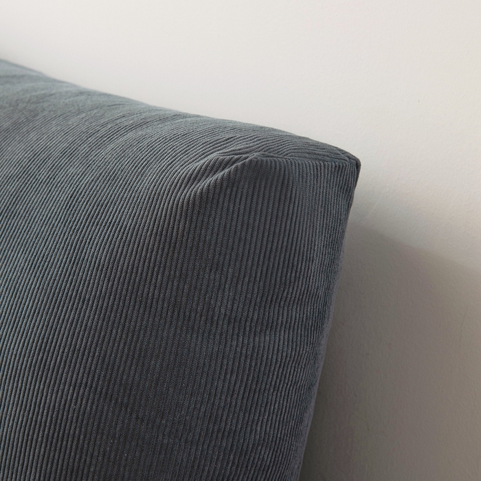 91家纺网 家纺一手货源 找家纺 美达人 2024新款灯芯绒面包款床头靠垫 深灰