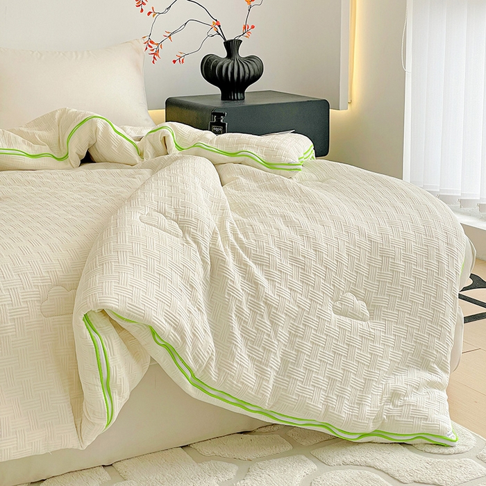 91家纺网 家纺一手货源 找家纺 亚龙工厂店 2024新款双胎子母被 云朵白