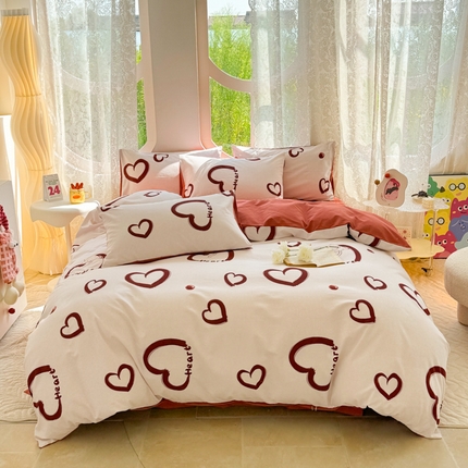 千朵 2024新款全棉磨毛小清新印花四件套 一见倾心