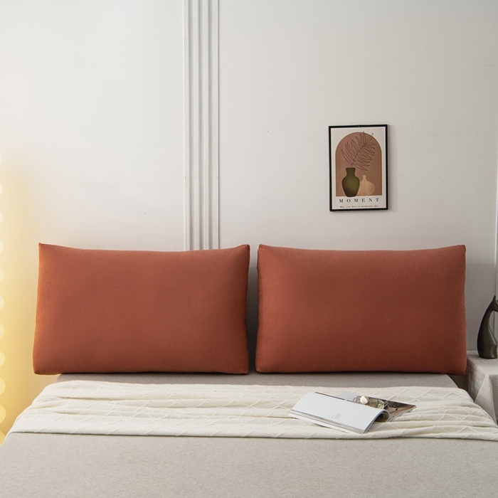 91家纺网 家纺一手货源 找家纺 美达人 2024新款灯芯绒面包款床头靠垫 焦糖色