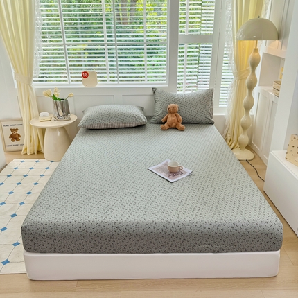 91家纺网 家纺一手货源 找家纺 （总）柠馨 2024新款简约全棉时尚印花床笠