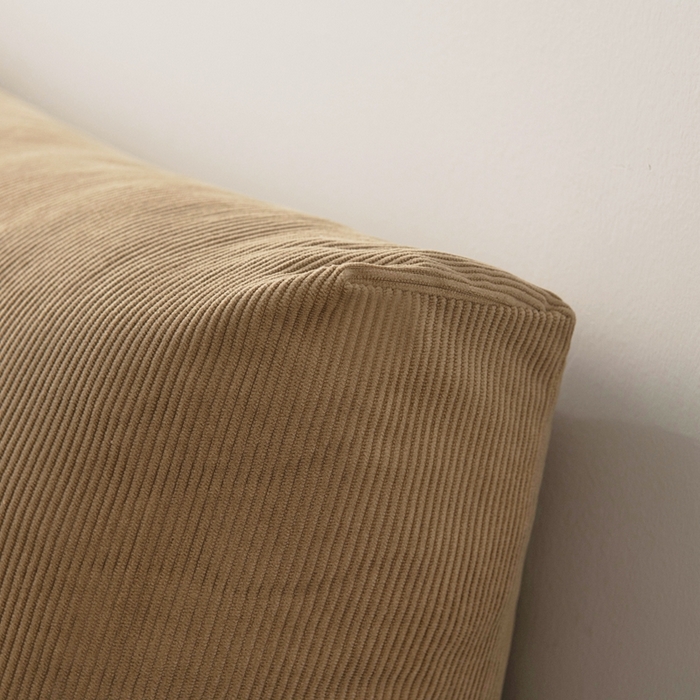 91家纺网 家纺一手货源 找家纺 美达人 2024新款灯芯绒面包款床头靠垫 驼色